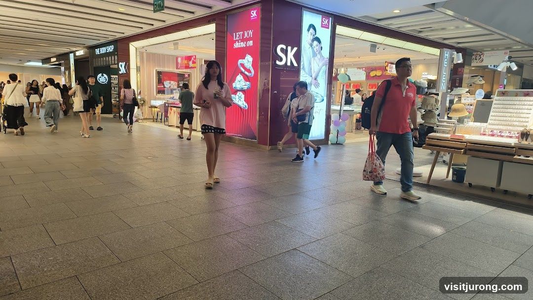 Mall Interior with Shoppers