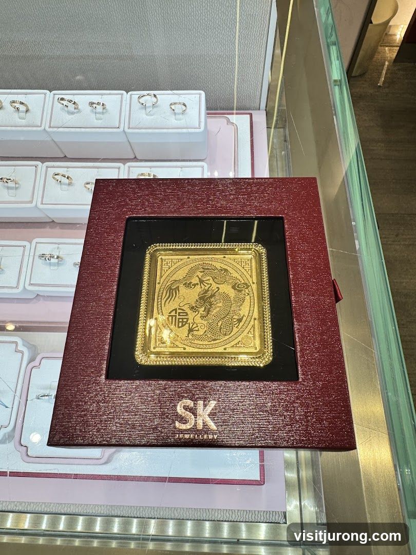 Gold Bar with Dragon Design