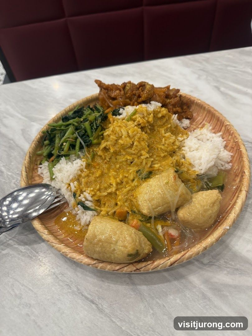 Plate of Rice with Various Toppings