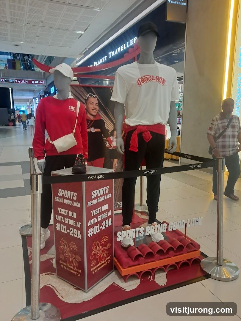 Mannequin display with sportswear