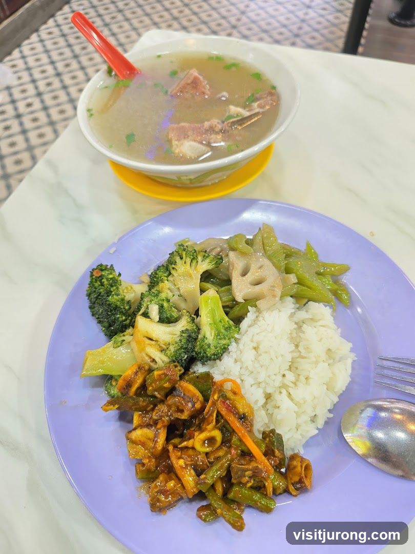 Meal with Soup and Rice