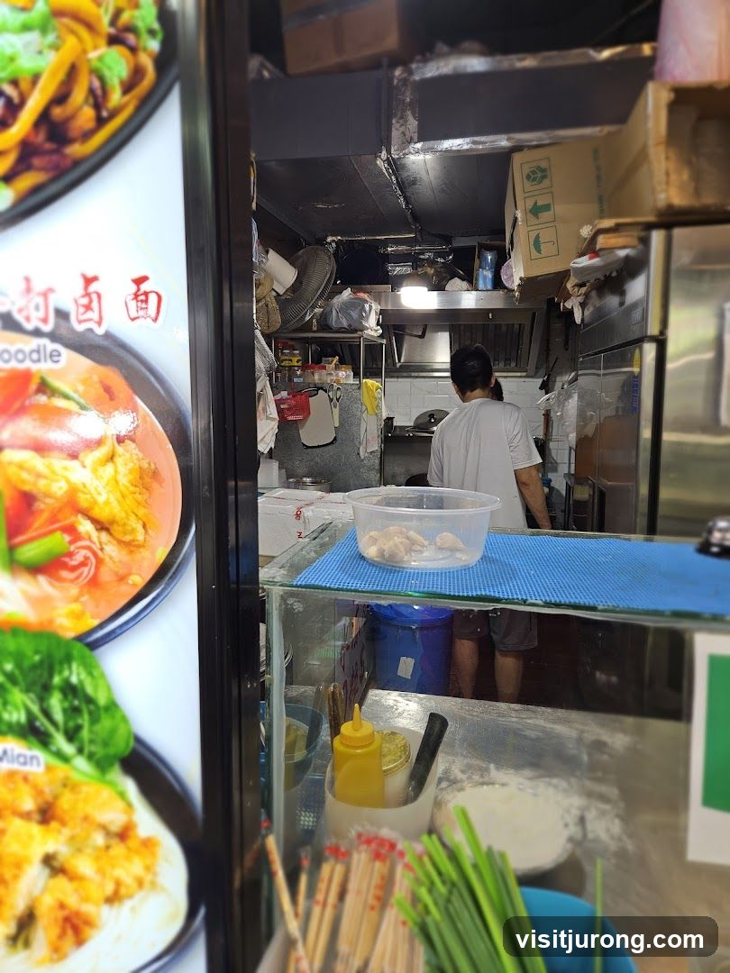 Kitchen Interior with Food Display