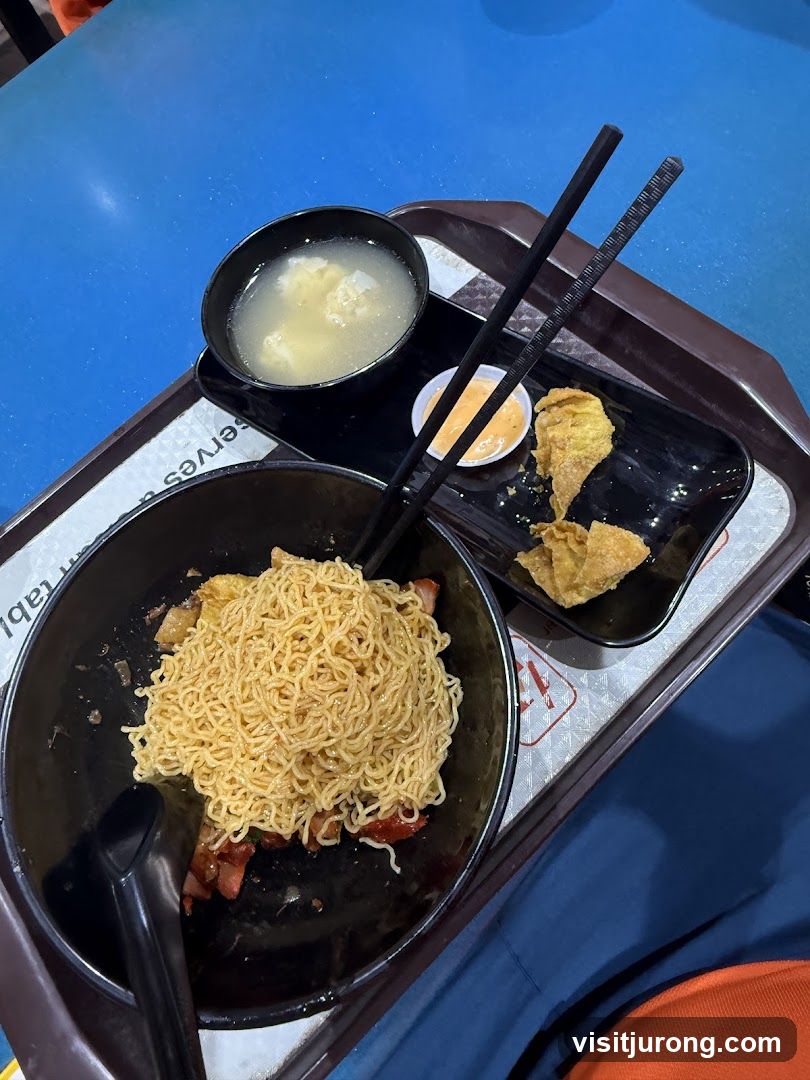 Noodles with Wontons and Soup