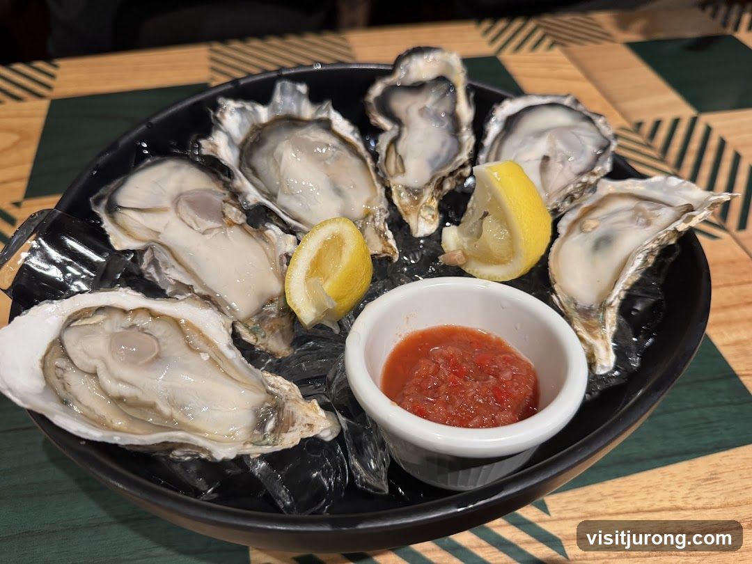 Oysters with Lemon and Sauce