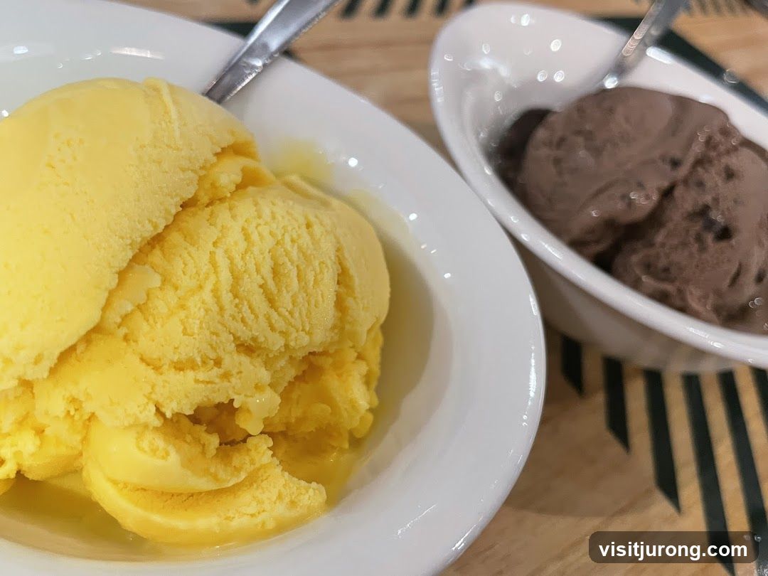 Two bowls of ice cream
