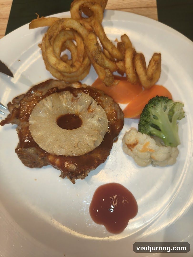 Pork Chop with Pineapple and Fries