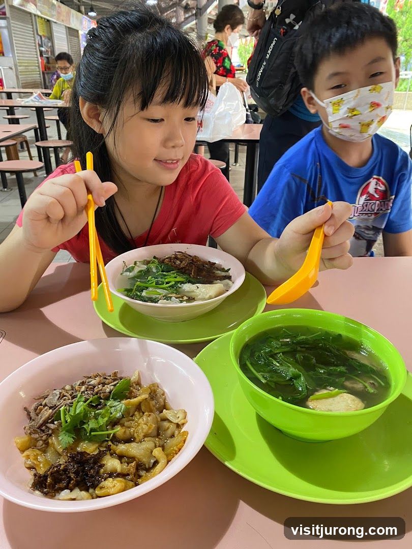 Children Eating Noodles