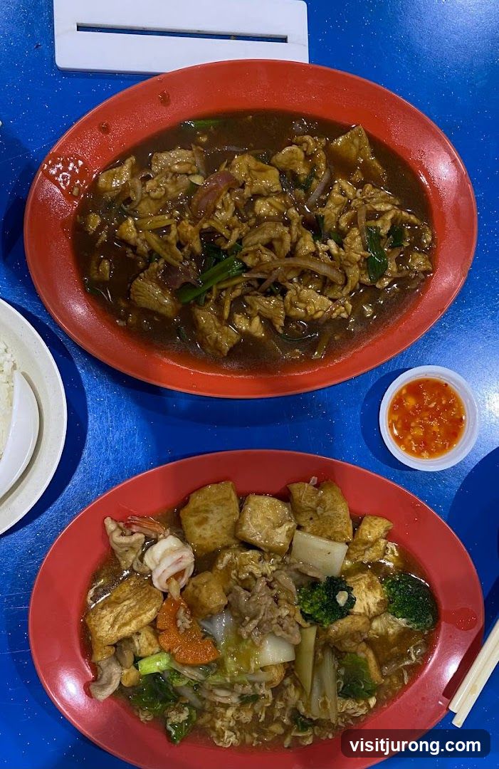 Two Plates of Stir-Fried Food
