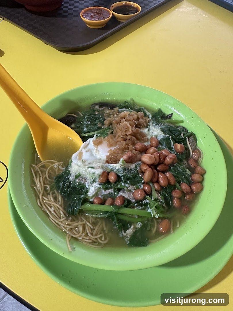 Noodle Soup with Vegetables and Peanuts
