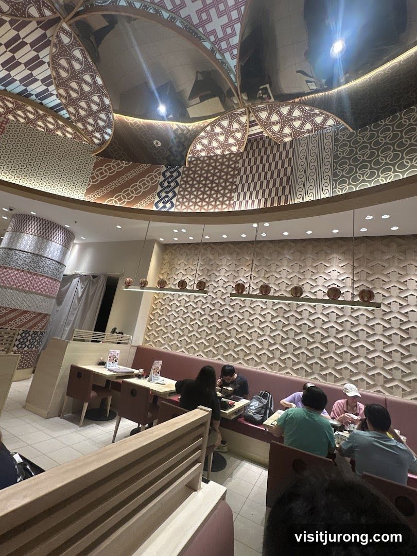 Restaurant Interior with Decorative Ceiling