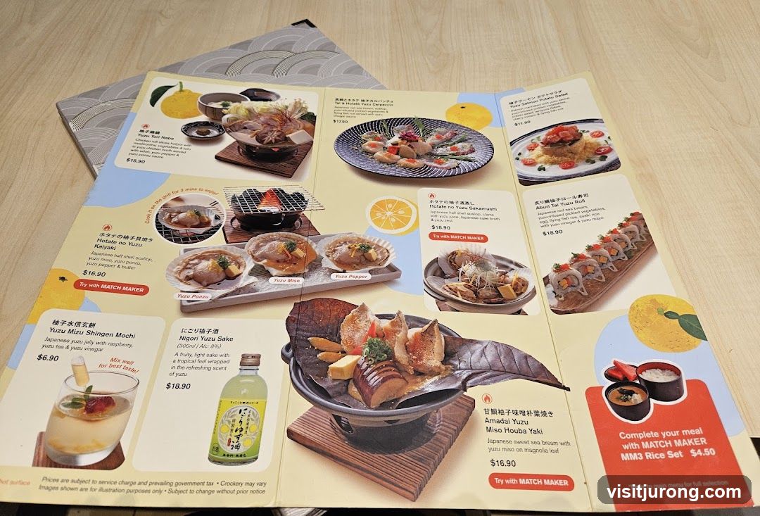 Japanese Menu with Yuzu Flavors
