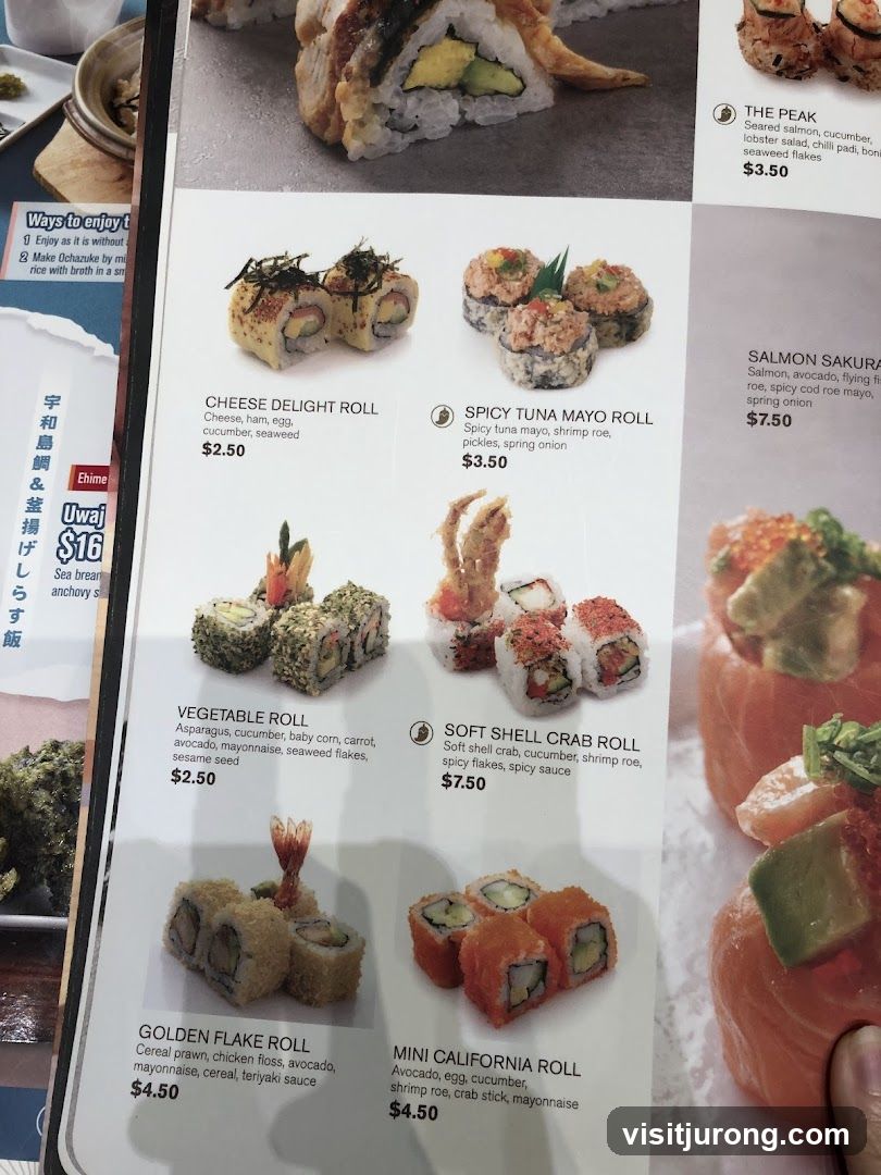 Sushi Menu