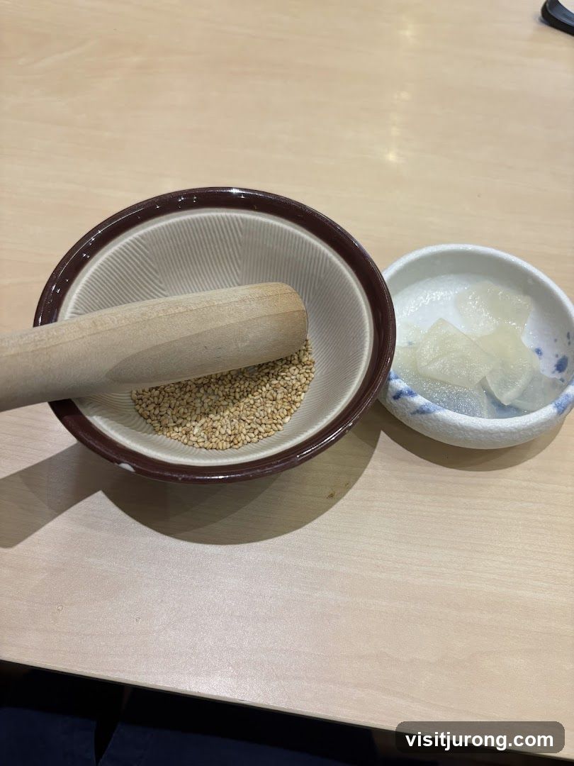 Sesame seeds and pickled radish
