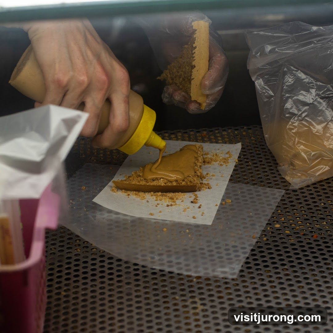 Decorating a dessert