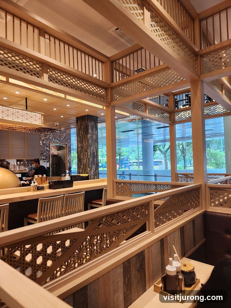 Restaurant Interior with Japanese Design Elements