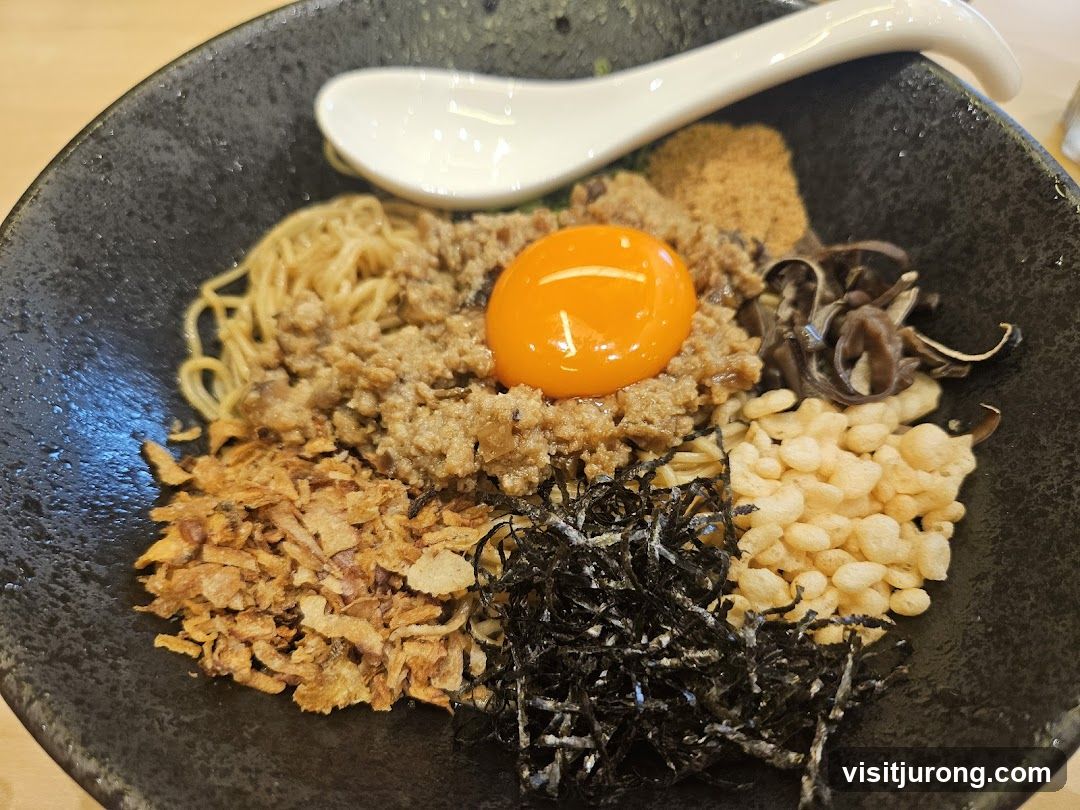 Noodle Dish with Egg Yolk