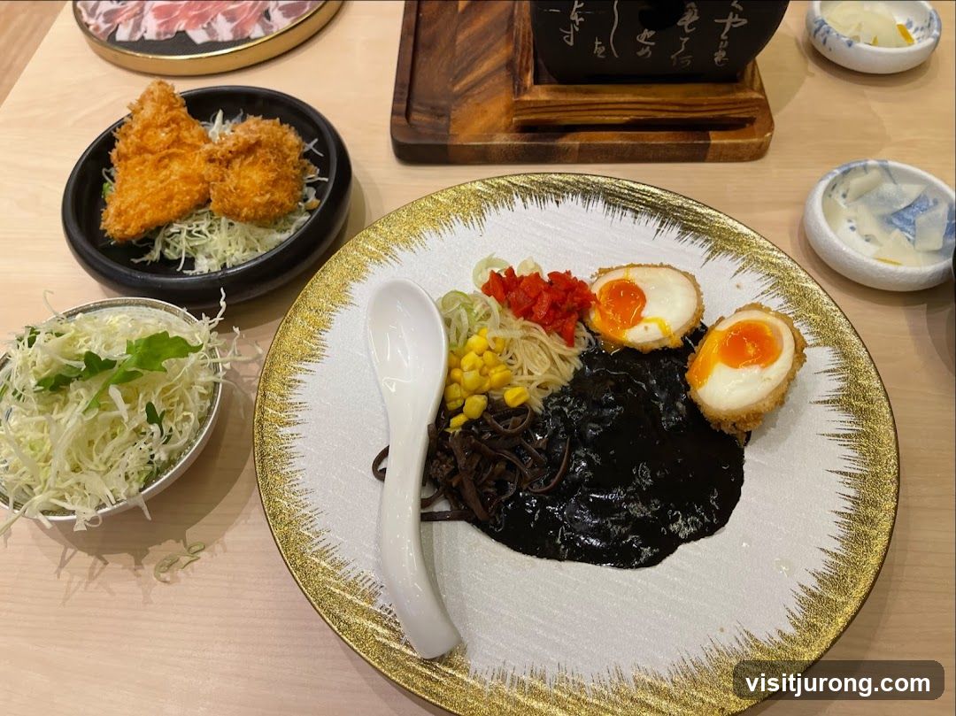 Ramen with Fried Eggs and Side Dishes
