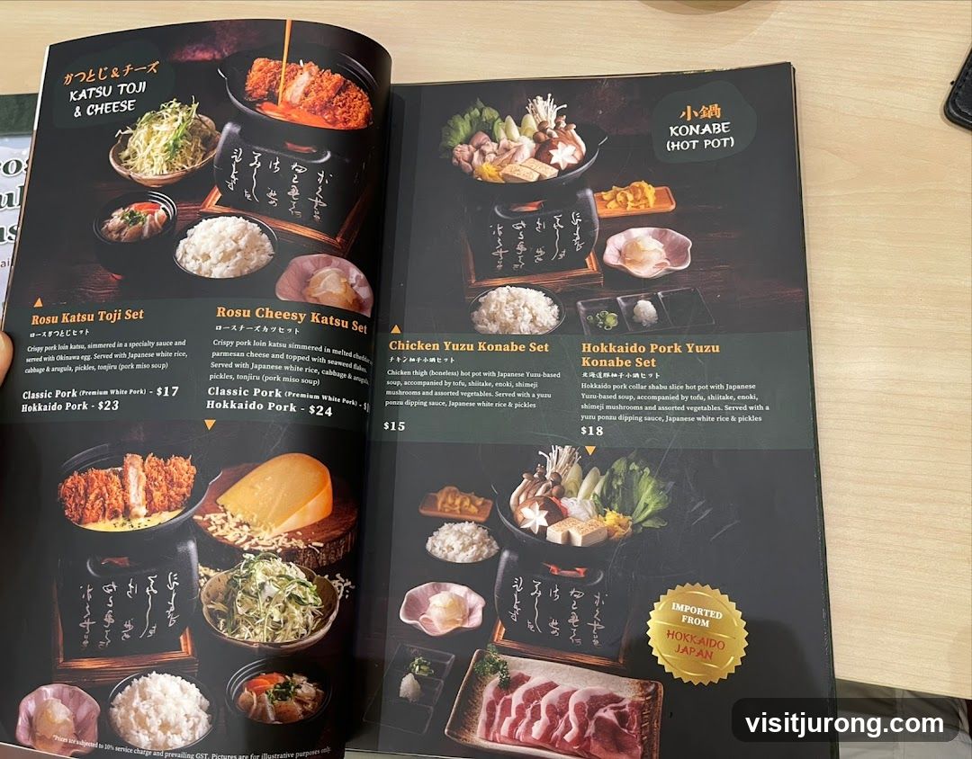 Japanese Hot Pot and Katsu Menu