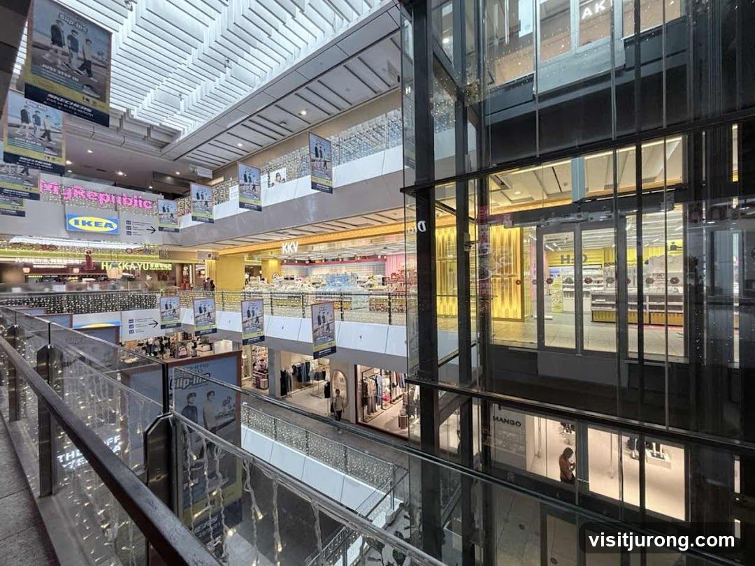 Interior of a shopping mall