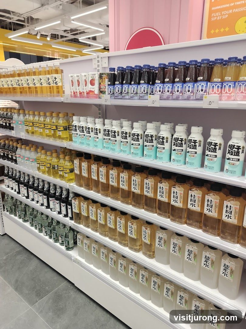 Beverage Aisles in a Store