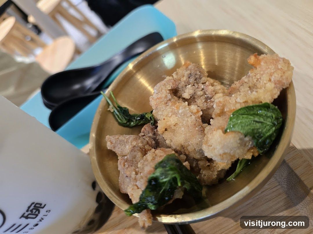 Fried Chicken Bites with Basil