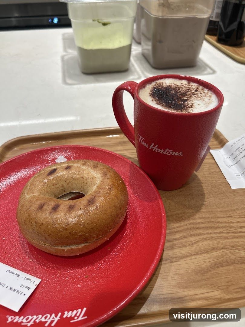 Tim Hortons Coffee and Bagel