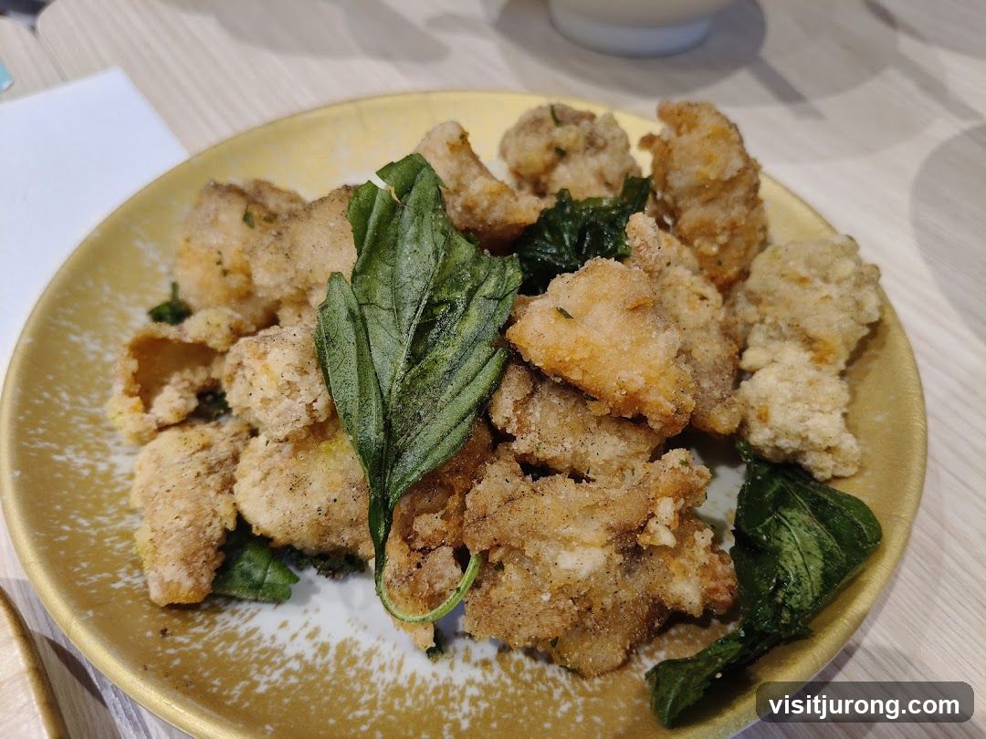Fried Chicken Bites with Basil