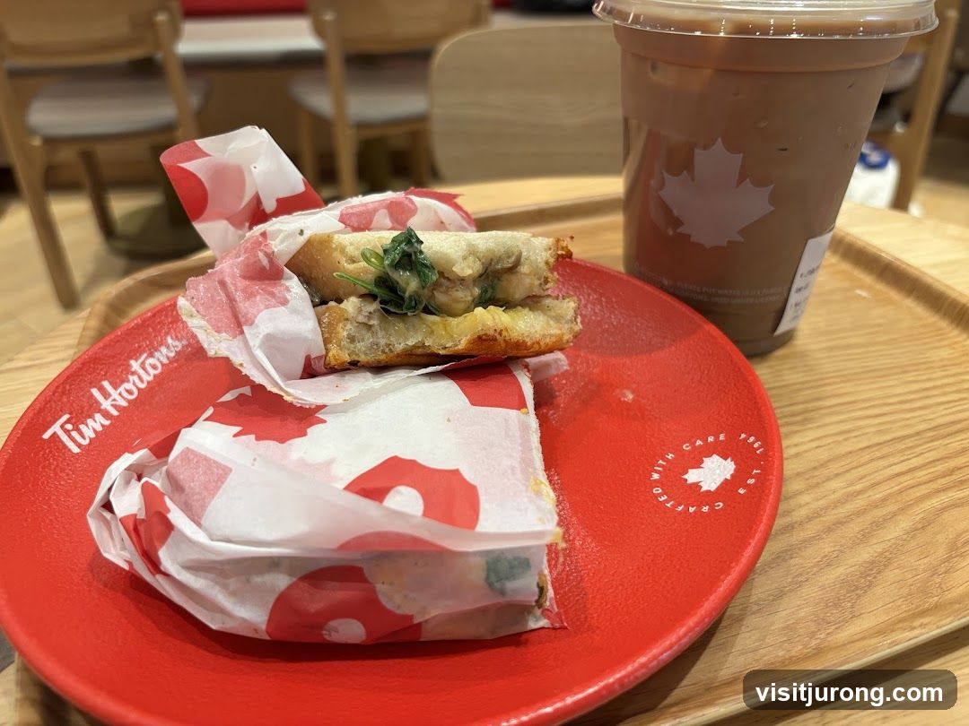 Tim Hortons Sandwich and Drink