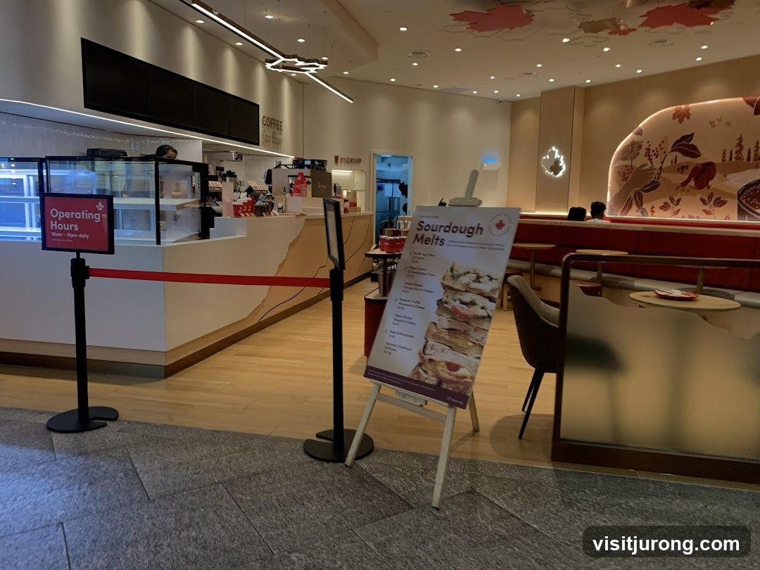 Cafe Interior with Menu Display