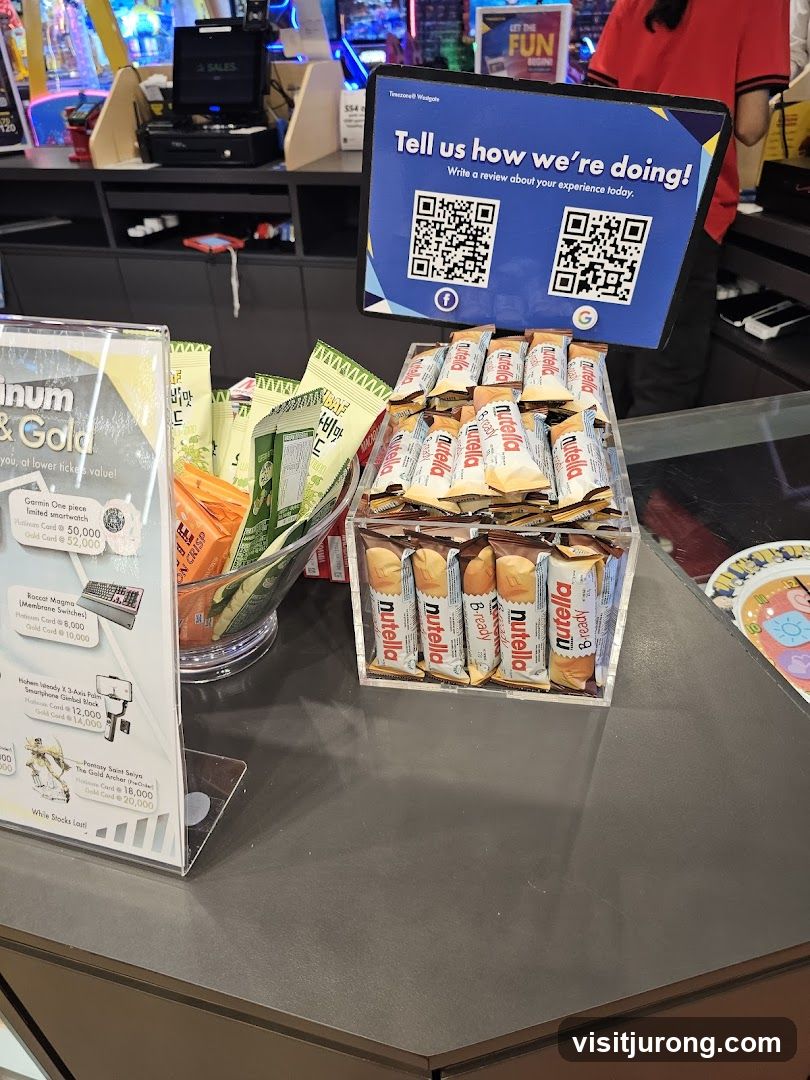 Snack Display and Review Sign