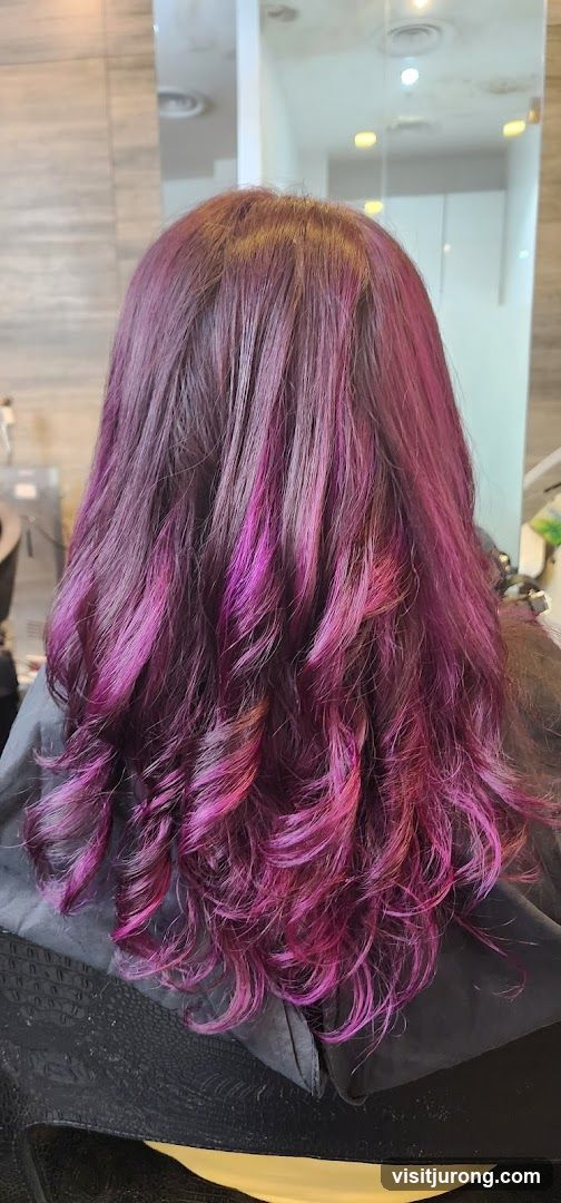 Woman's Magenta Hair