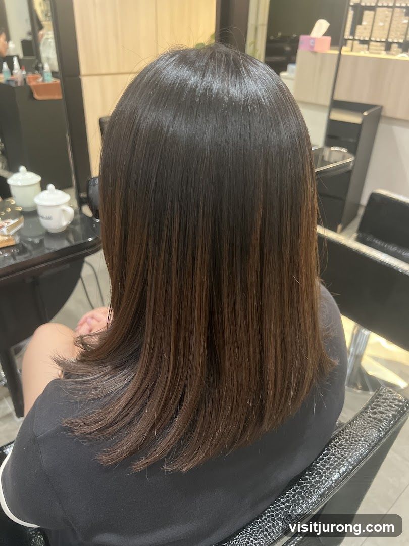 Woman with freshly styled hair