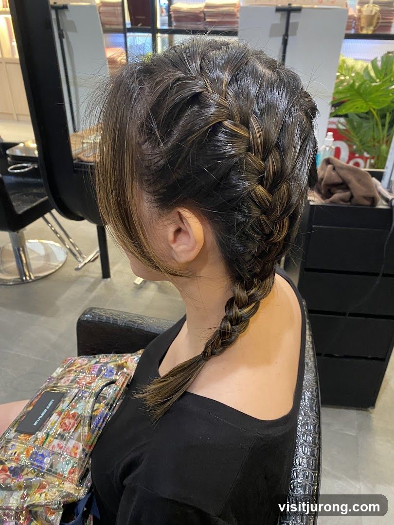 Woman with braided hair