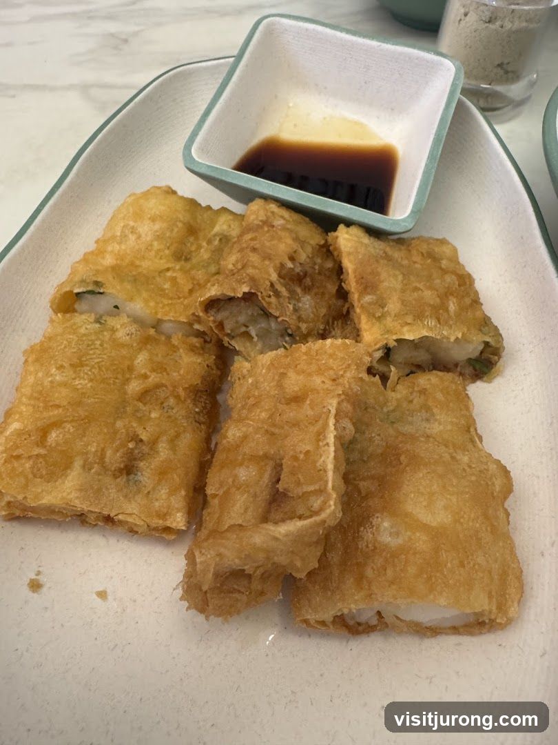 Fried Tofu Skin Rolls with Dipping Sauce