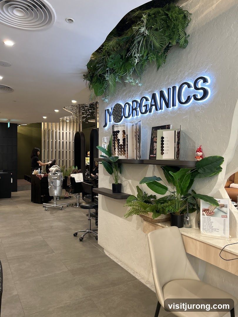 Salon Interior with Signage