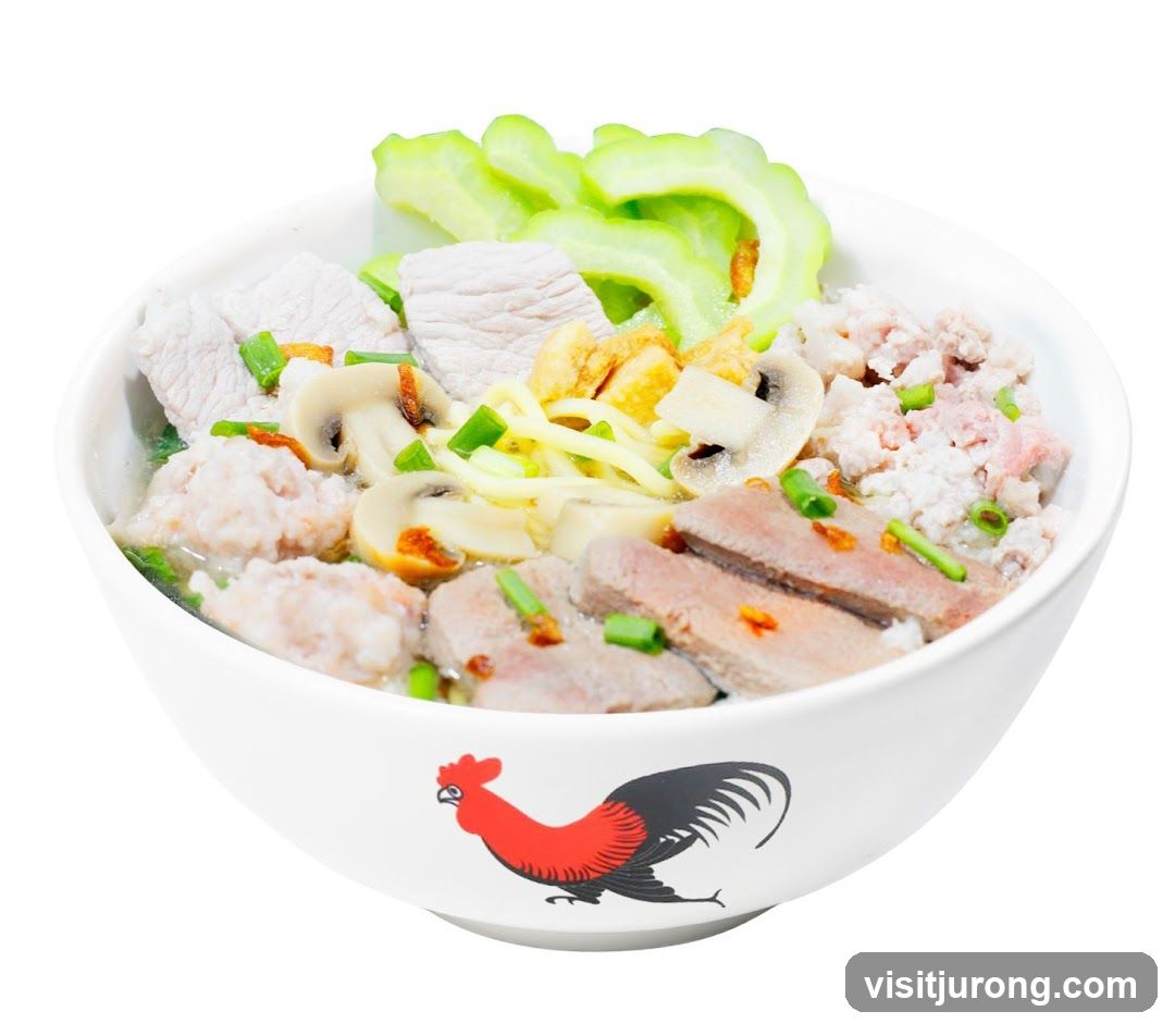Bowl of Noodles with Pork and Bitter Melon