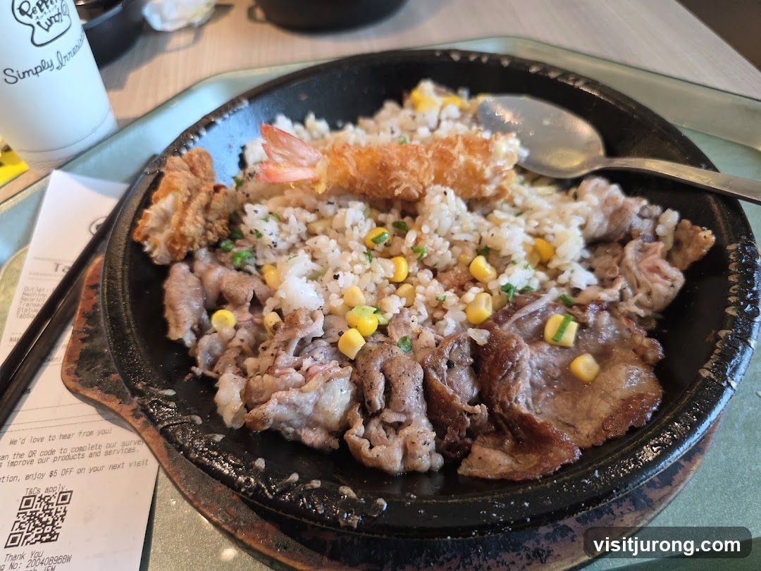 Sizzling Beef and Shrimp Fried Rice
