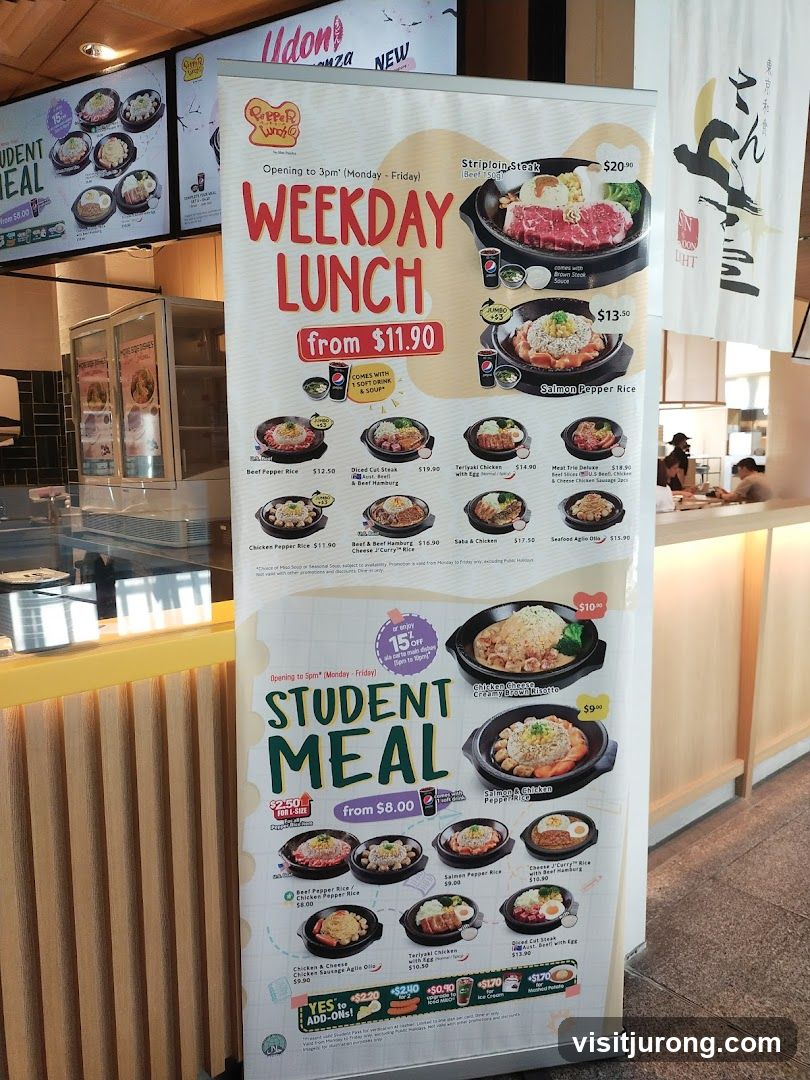 Pepper Lunch Weekday and Student Lunch Promotions