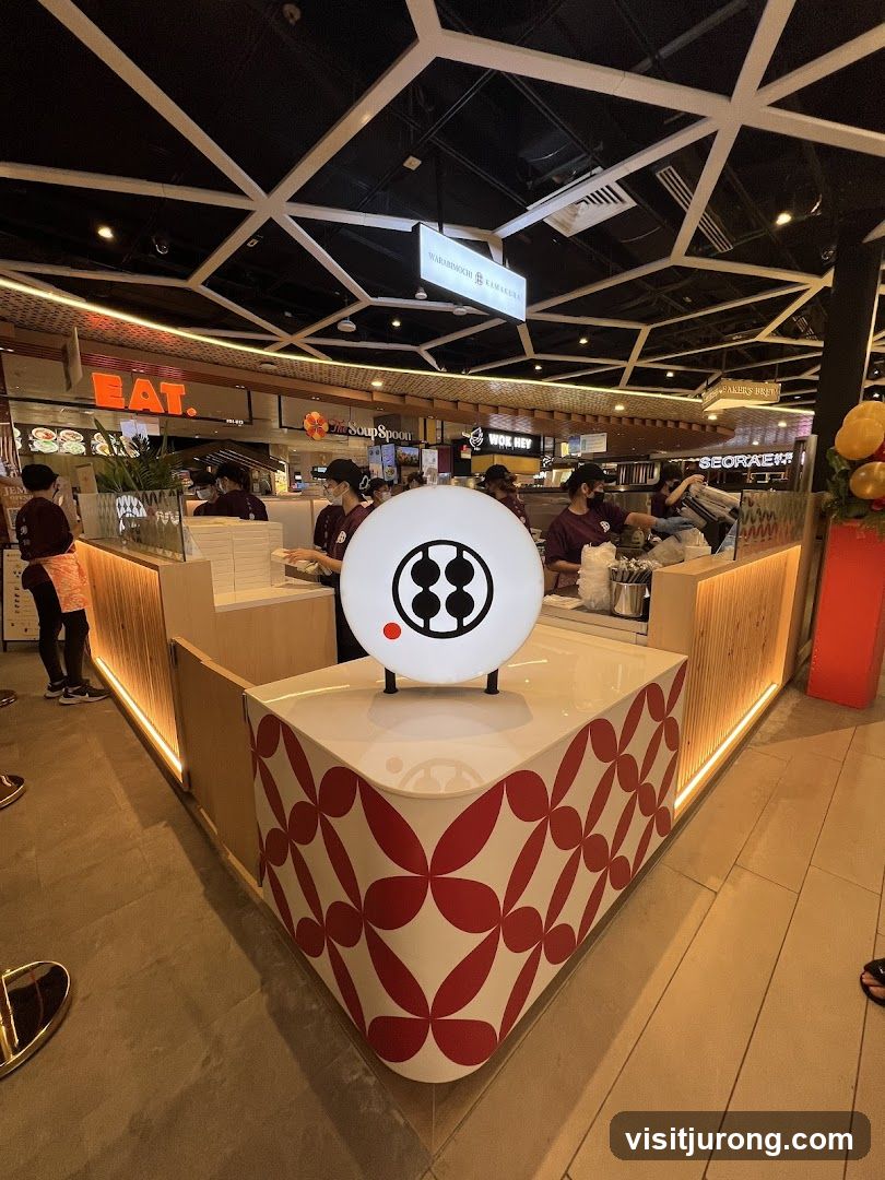 Food court stall with branded signage