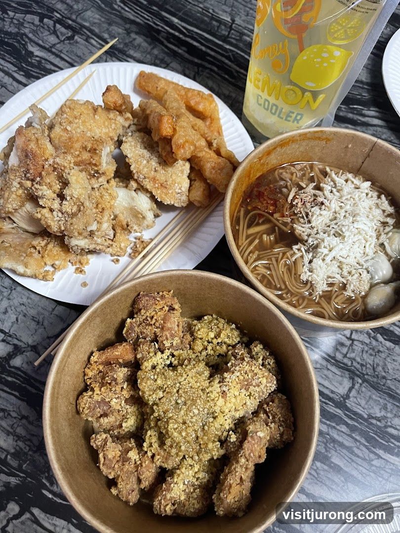 Fried Chicken and Noodles