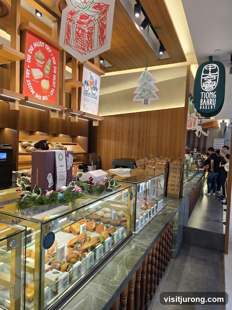 Bakery Interior with Holiday Decorations