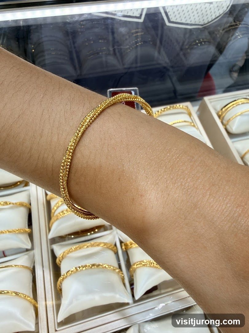 Gold Bangles Display
