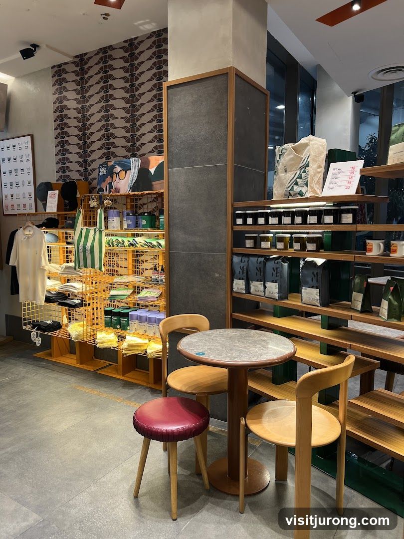 Coffee Shop Interior with Merchandise