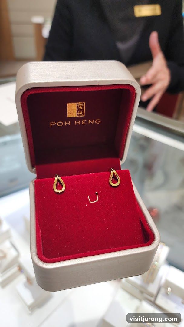 Gold Earrings in a Jewelry Box