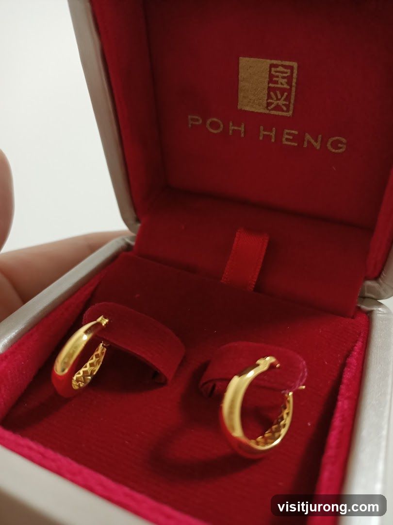 Gold Hoop Earrings in a Jewelry Box