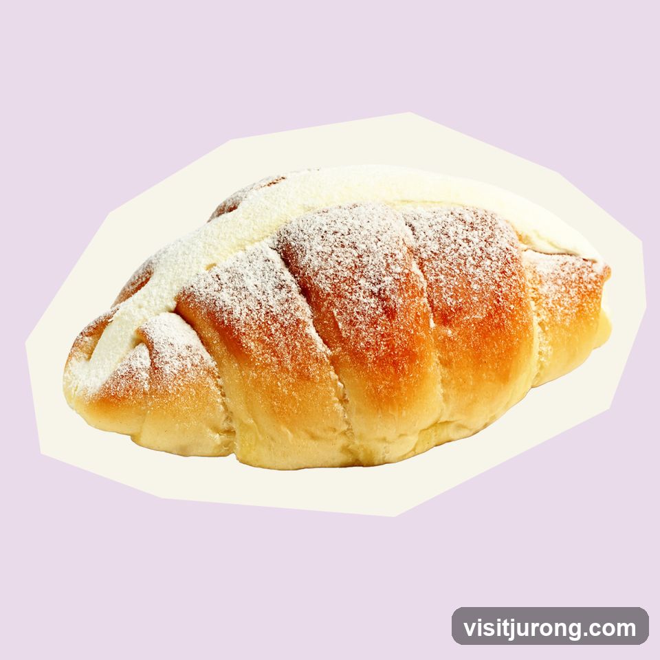 Croissant with powdered sugar