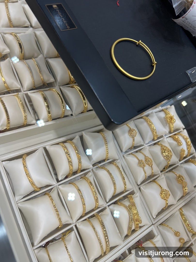 Gold Bracelets Display