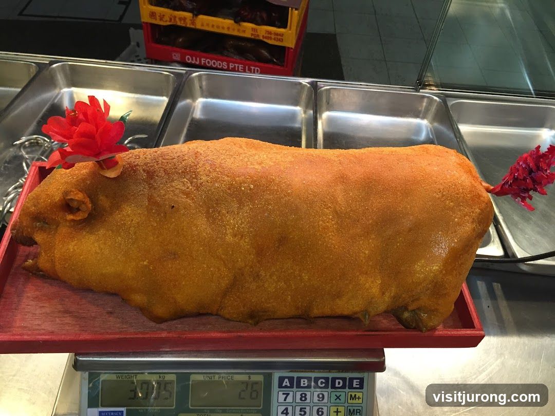 Roasted Pig on Scale