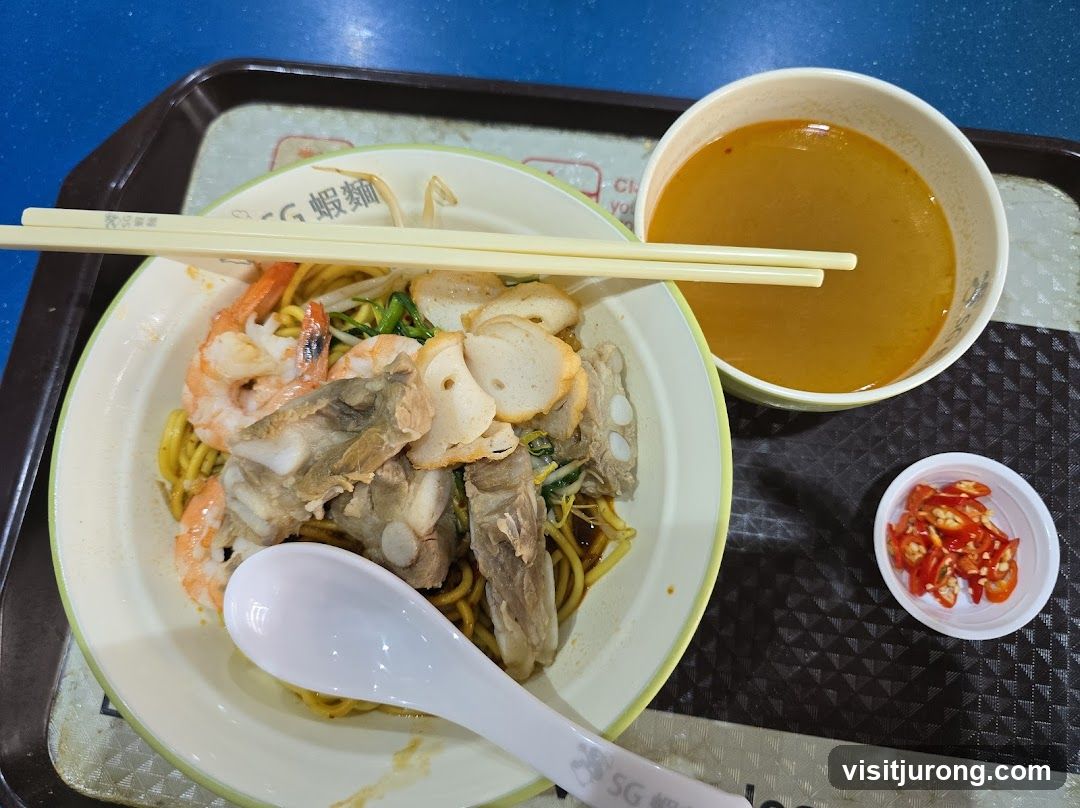Noodles with Pork Ribs and Shrimp