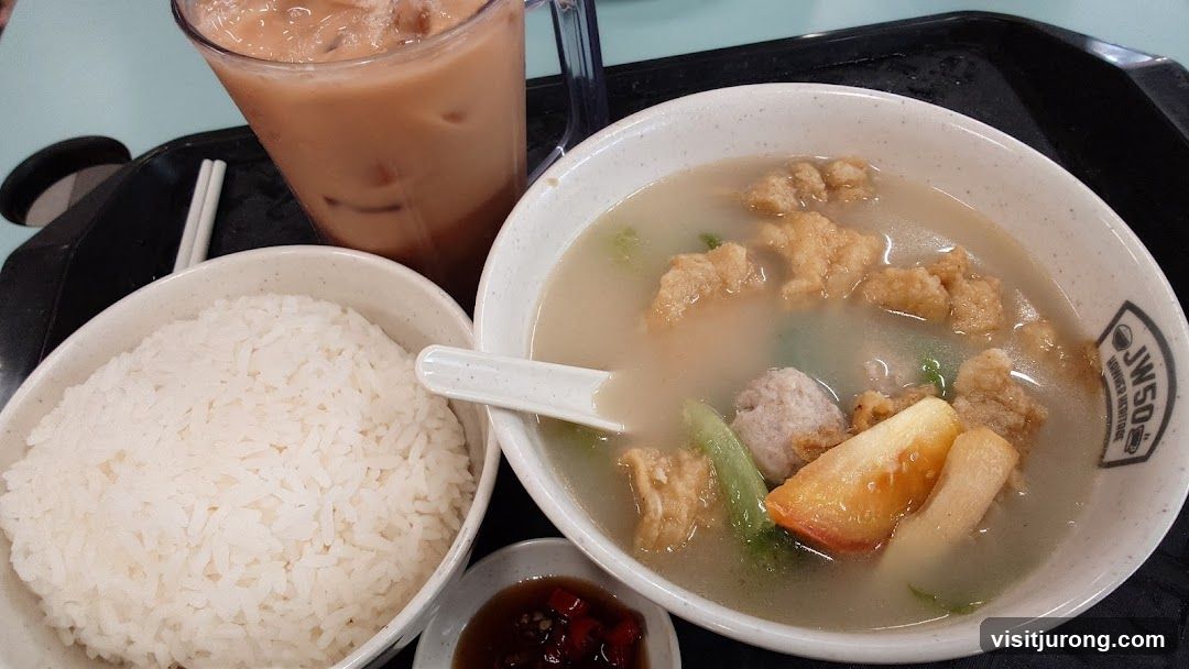 Fish Soup with Rice and Drink